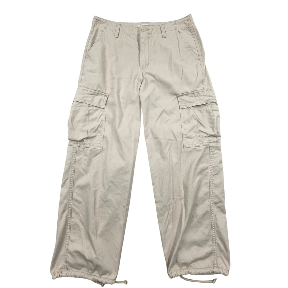 Levis 94 Baggy Cargo Pants Tan Khaki Cotton Womens 30x30 (actual 33x30)